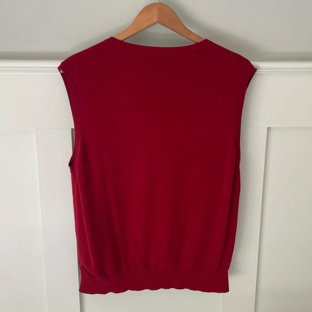 Polo Ralph Lauren Red Sweater Vest 100% Pima Cotton